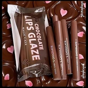 🆕TEMPTATION KISS LAVA CHOCOLATE MATTE LIP GLAZE/GLOSS SET STOCKING STUFFER IDEA